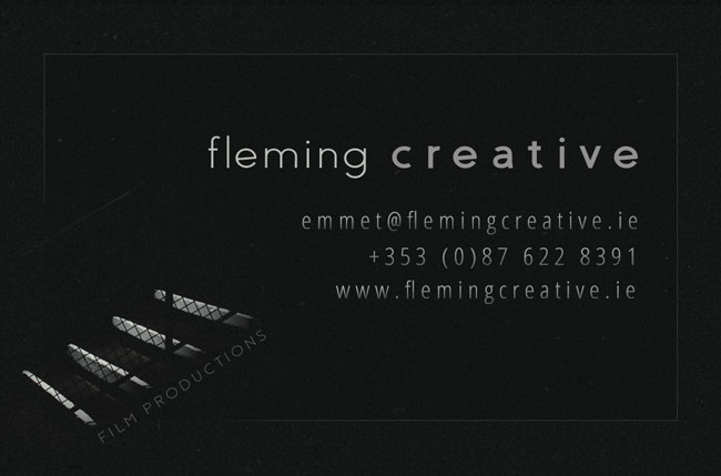 Business Card design Fleming Creative - front
